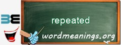 WordMeaning blackboard for repeated